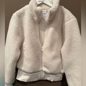 Calvin Klein Women's white Sherpa Puffer Jacket